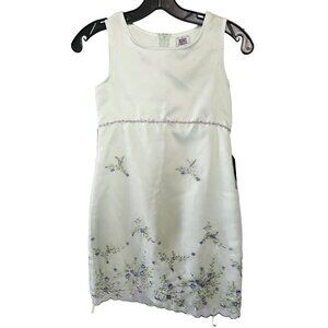 Mint Floral Overlay Child's Dress